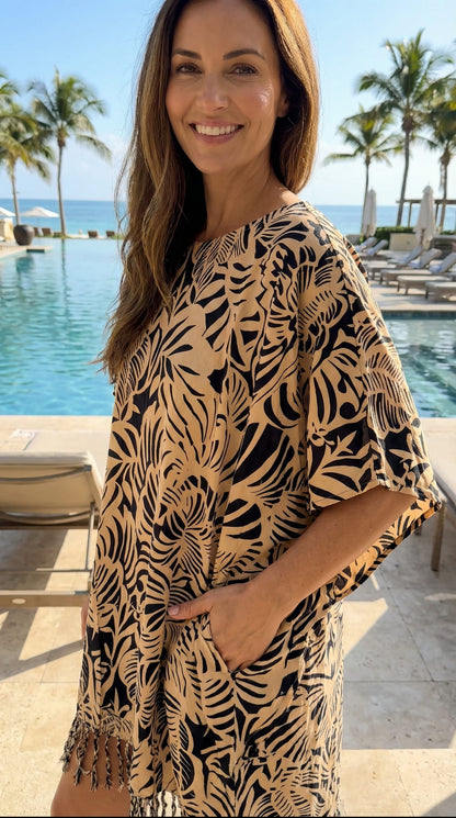 Reversible Cover Up with Pockets